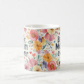 最高の母フローラ母の日コーヒーマグ1 コーヒーマグカップ (中央)
