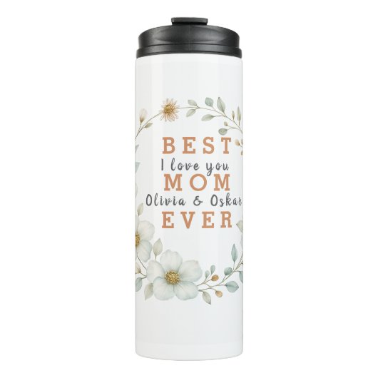 最高の母フローラ| 母の日の贈り物 –  タンブラー (正面)