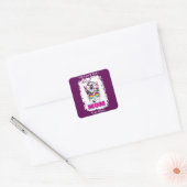 最高の母メッシBun母パンセクシャル国旗の色 スクエアシール (封筒)