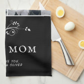 最高の母モダン葉2カスタム枚 キッチンタオル (四つ折り)