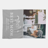 最高の母モダン葉2カスタム枚 キッチンタオル (横)