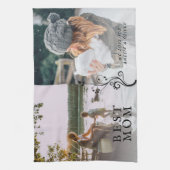 最高の母モダン葉2カスタム枚 キッチンタオル (縦)