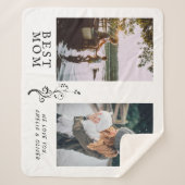 最高の母モダン葉2カスタム枚 シェルパブランケット (正面)