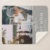 最高の母モダン葉2カスタム枚 シェルパブランケット (正面(横))