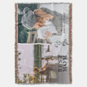 最高の母モダン葉2カスタム枚 スローブランケット (正面縦)