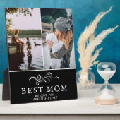 最高の母モダン葉2カスタム枚 フォトプラーク (側面)