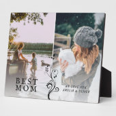 最高の母モダン葉2カスタム枚 フォトプラーク (側面)