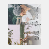 最高の母モダン葉2カスタム枚 フリースブランケット (正面)