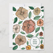 最高の母ヴィンテージ水彩及びインク花 シーズンカード (正面)