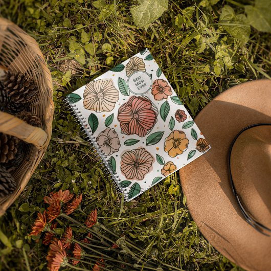 最高の母ヴィンテージ水彩及びインク花 ノートブック