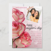 最高の母今まで可愛い写真幸せな母の日のフレア シーズンカード (正面)