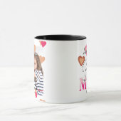 最高の母今まで、写真テンプレートラブリーハートコーヒー マグカップ (中央)