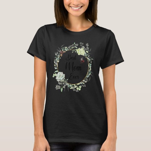 最高の母女は花壇ママ Tシャツ (正面)