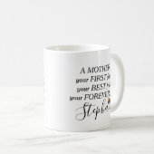 最高の母引用文蝶の美しい花 コーヒーマグカップ (正面右)