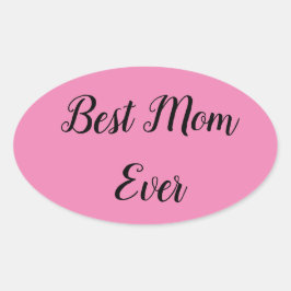 最高の母文字 楕円形シール