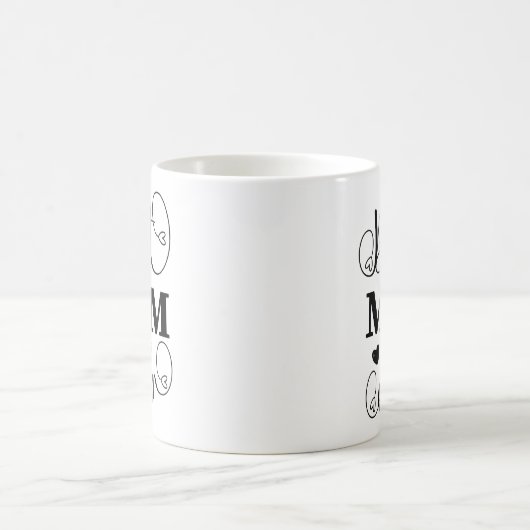 最高の母母が今まで可愛いタイポグラフィ台本の母の日 コーヒーマグカップ (中央)