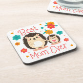 最高の母母とベビーハリネズミ コースター (左側)