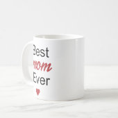 最高の母母のコーラルスクリプトマザーズ日コーヒーマグ コーヒーマグカップ (正面左)