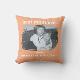 最高の母母の写真記念名前をカスタムする桃 クッション