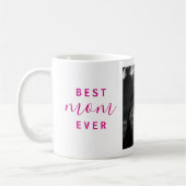 最高の母母の日にホットピンクの台本の写真 コーヒーマグカップ (左)