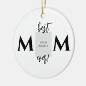 最高の母母の日に写真と文字母の日 セラミックオーナメント (左)