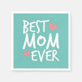 最高の母母の日のタイポグラフィ紙ナプキン スタンダードカクテルナプキン