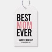 最高の母母の日の贈り物ラベル ギフトタグ (正面)