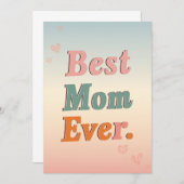 最高の母母の日カードフローラ蝶 招待状 (正面/裏面)