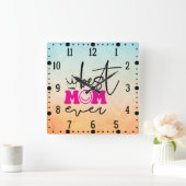 最高の母母の日デザイン-63344 スクエア壁時計 (ホーム)