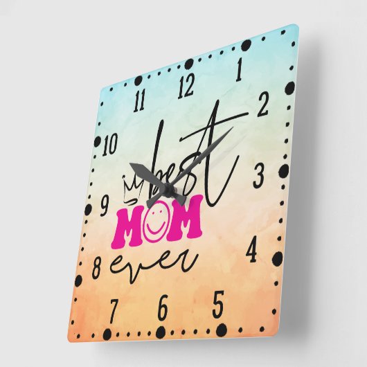 最高の母母の日デザイン-63344 スクエア壁時計 (傾斜)