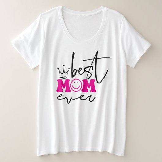 最高の母母の日デザイン-63344 プラスサイズTシャツ (デザイン正面)