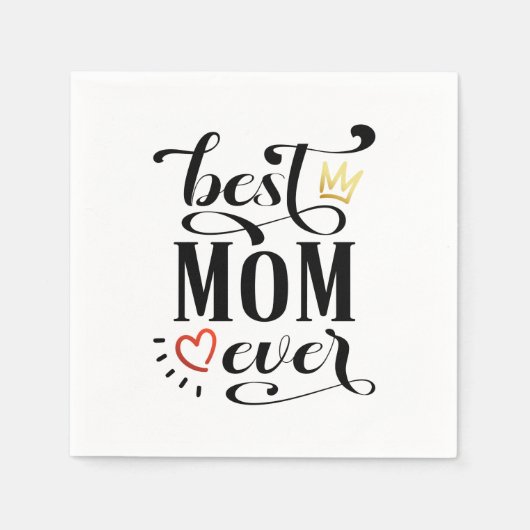 最高の母母の日引用文 | 紙ナプキン スタンダードカクテルナプキン (正面)