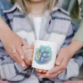 最高の母母の母の水の色のフローラブルーマグ ツートーンマグカップ