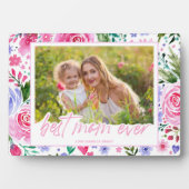 最高の母母の水の色のフローラ母の日 フォトプラーク (正面)