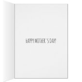 最高の母母の水色の花母のデイカード (内側 (右))