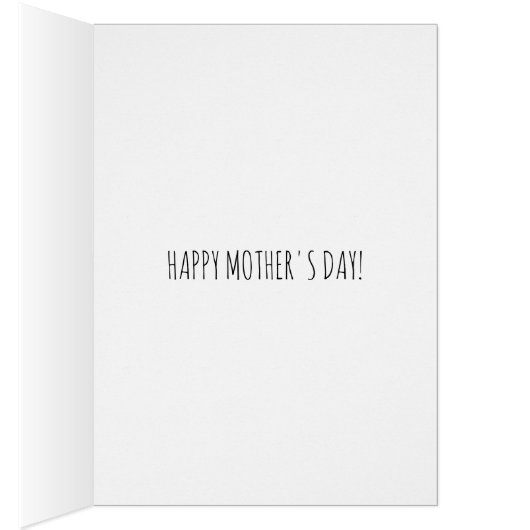 最高の母母の水色の花母のデイカード (内側 (右))