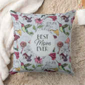 最高の母母エバーライトブルーフローラハミングバード クッション (ブランケット)