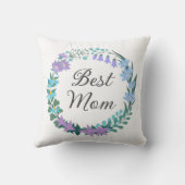 最高の母母フローラブルーベルグリーンリーリース クッション (裏面)