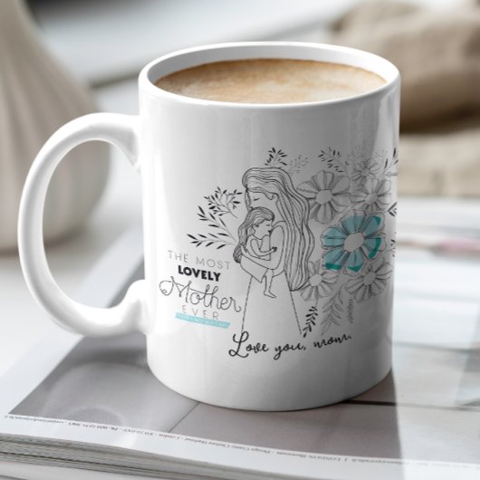 最高の母母フローラ母の母の日 コーヒーマグカップ
