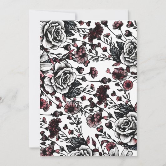 最高の母生花バダスマザーデイ 招待状 (裏面)