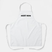 最高の母白黒モダンタイポグラフィキッチン エプロン (正面)