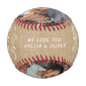 最高の母素朴葉3カスタム枚 野球ボール (裏面)