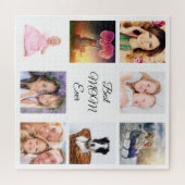 最高の母親が写真を撮った白いコラージュ ジグソーパズル (横)