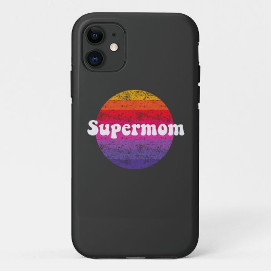 最高の母親のためのスーパーママ Case-Mate iPhoneケース (裏面)