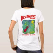 最高の母賞クリスマスプレゼント Tシャツ (裏面)