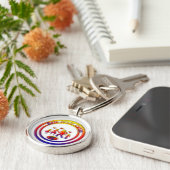 最高の母賞レインボー・ファミリー キーホルダー (側面)