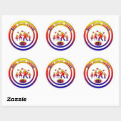 最高の母賞レインボー・ファミリー ラウンドシール (シート)