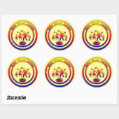 最高の母賞レインボー・ファミリー ラウンドシール (シート)