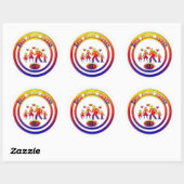 最高の母賞レインボー・ファミリー ラウンドシール (シート)