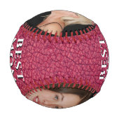 最高の母革プリント母の日フォトコラージュ 野球ボール (裏面)